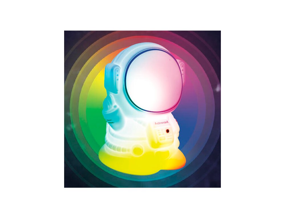 LAMPARA DE MESA SILICONA CAMBIO DE COLOR RGB ASTRONAUTA