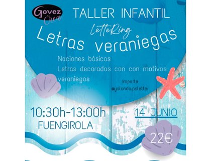PLAZA TALLER INFANTIL - LETTERING LETRAS VERANIEGAS 14.06.25 (YOLANDA-FUENGIROLA)