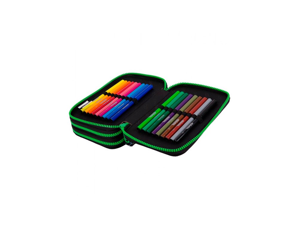 PLUMIER CREMALLERA TRIPLE CON CONTENIDO COOL PACK STICH PASTEL