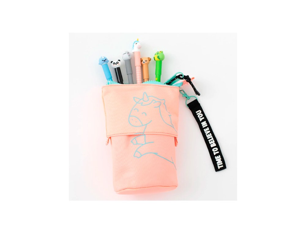 SET DE 6 BOLIGRAFOS GEL BORRABLE MR WONDERFUL + PORTATODO EXTENSIBLE ROSA