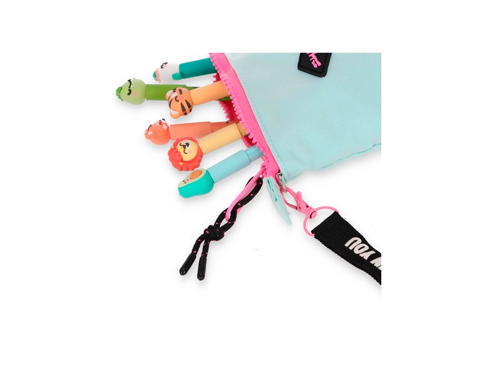 SET DE 6 BOLIGRAFOS GEL BORRABLE MR WONDERFUL + PORTATODO EXTENSIBLE AZUL