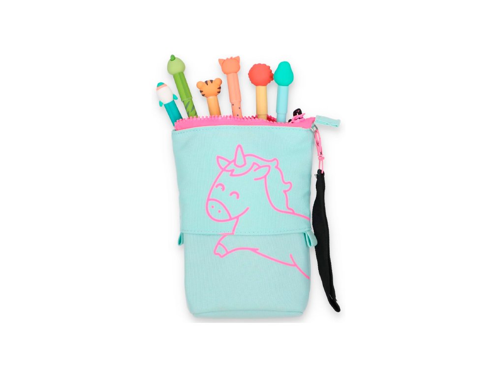 SET DE 6 BOLIGRAFOS GEL BORRABLE MR WONDERFUL + PORTATODO EXTENSIBLE AZUL