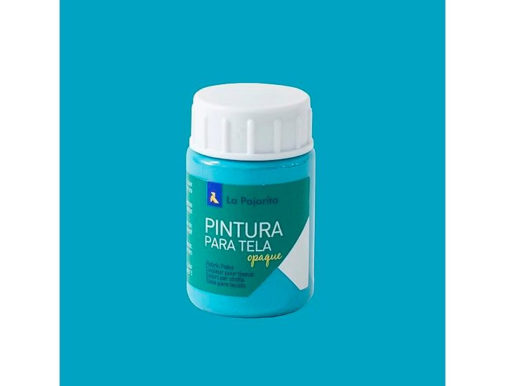 PINTURA LA PAJARITA TELA OPACA 35 ML METALIZADO TURQUESA