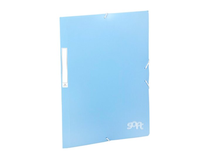 CARPETA SOLAPAS GOMAS POLIPROPILENO FOLIO SOFT AZUL