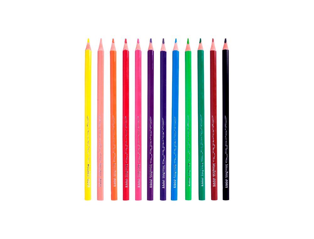LAPIZ JOVI WOODLESS CAJA CARTON 12 COLORES TRIANGULARES