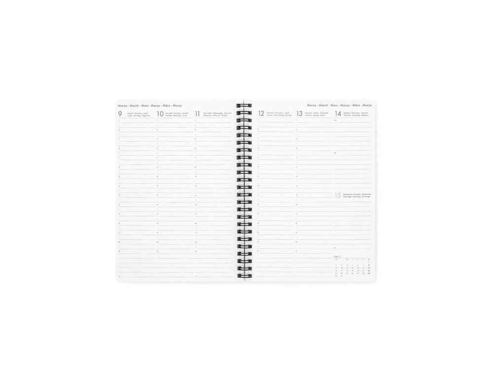 AGENDA ANUAL ESPIRAL 150X210 MM Semana Vista LEGAMI LARGE KITTY