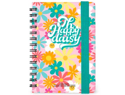 AGENDA ANUAL ESPIRAL 85X130 MM Semana Vista LEGAMI SMALL DAISY