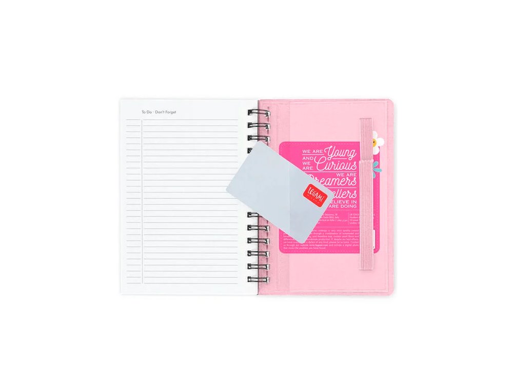 AGENDA ANUAL ESPIRAL 85X130 MM Semana Vista LEGAMI SMALL DAISY