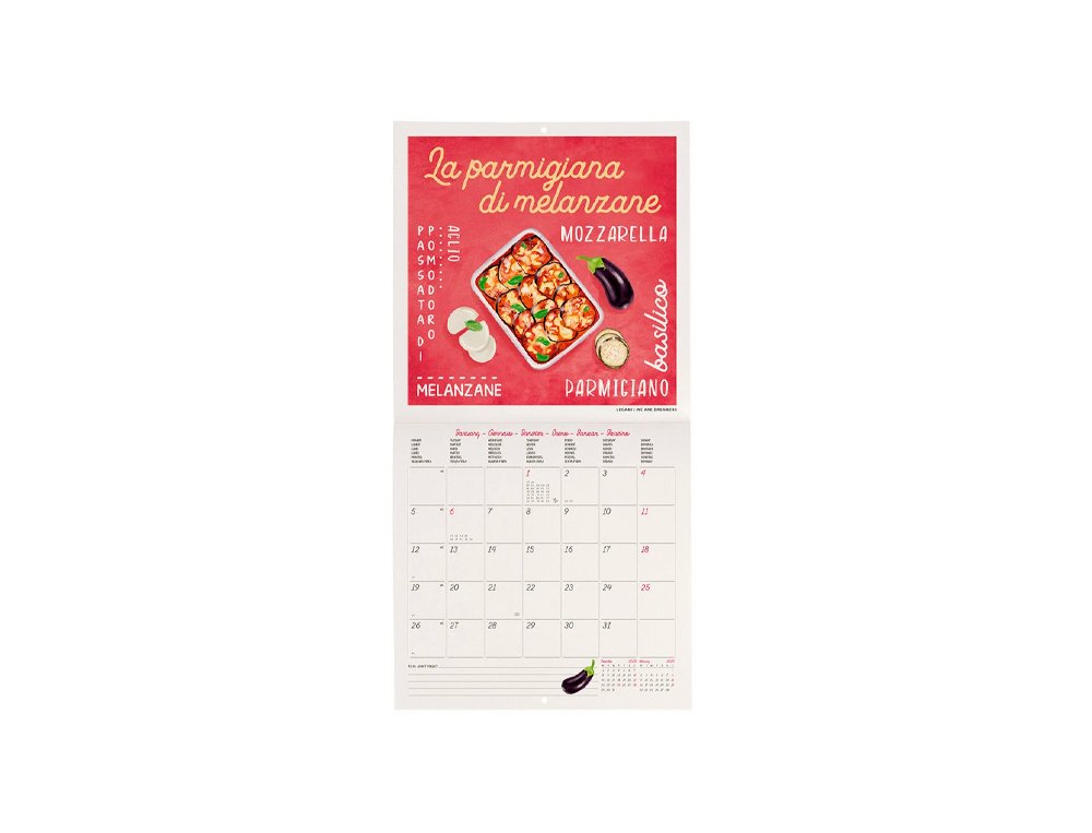 CALENDARIO ALMANAQUE 18X18 LA DOLCEVITA