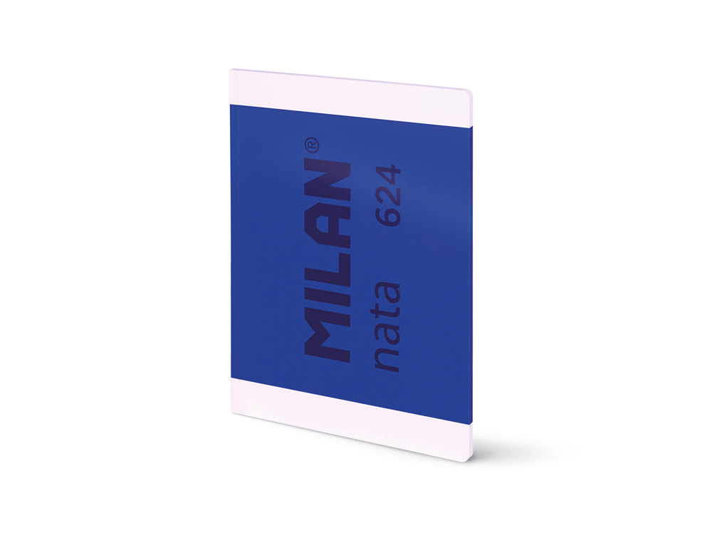 BLOC ENCOLADO DINA4 48 HOJAS 95 GRAMOS TAPA BLANDA MILAN NATA 624 AZUL CUADRICULA 5X5 MM