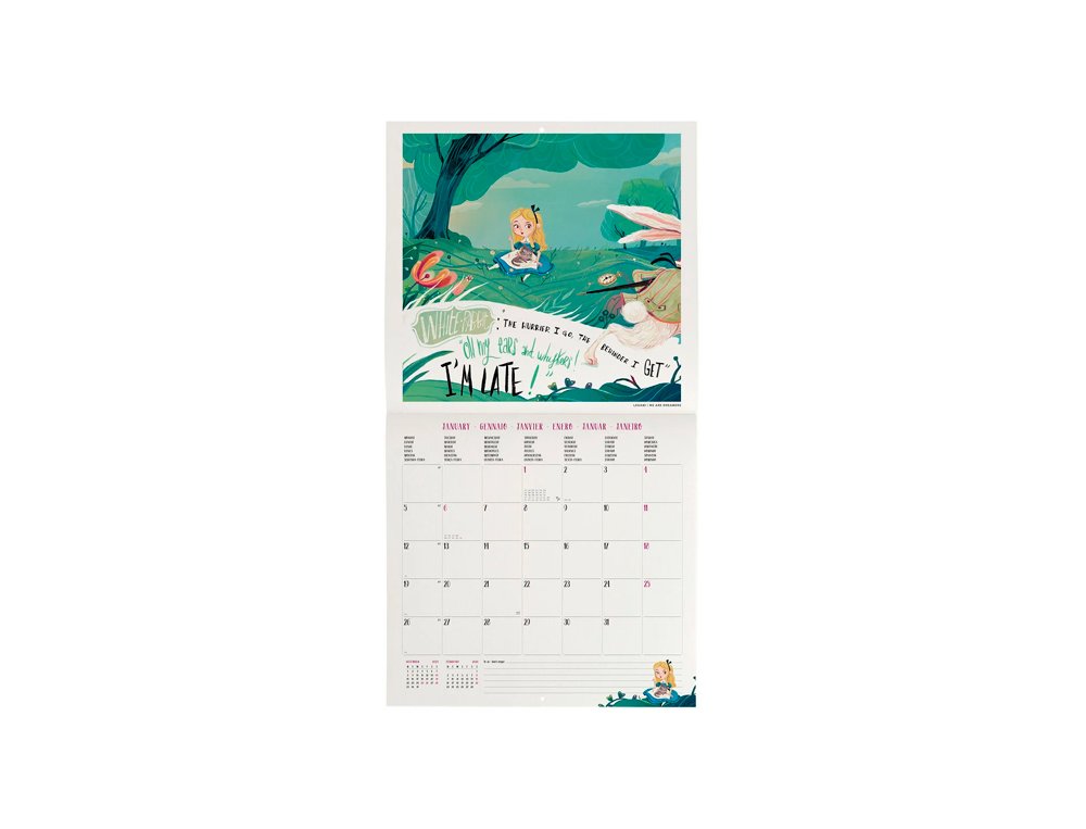 CALENDARIO ALMANAQUE 30X29 ALICIA INWONDERLAND