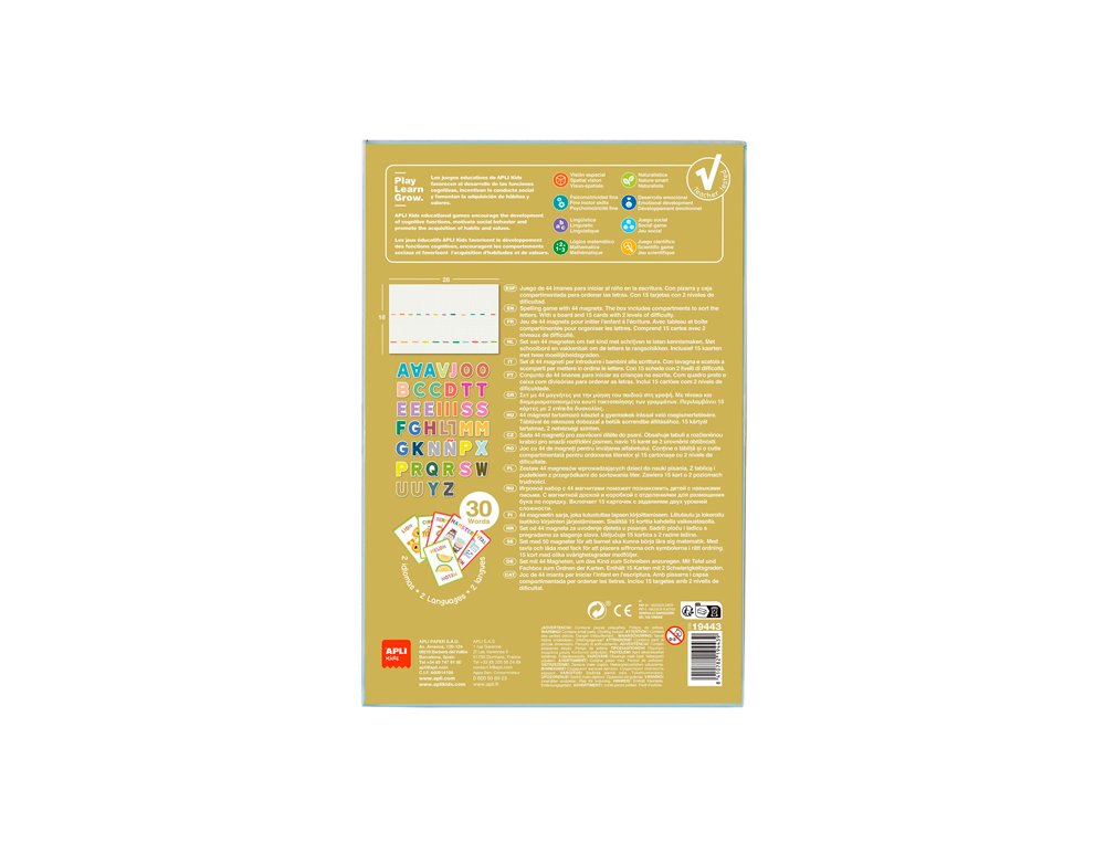 JUEGO EDUCATIVO APLI MAGNETICO ABECEDARIO
