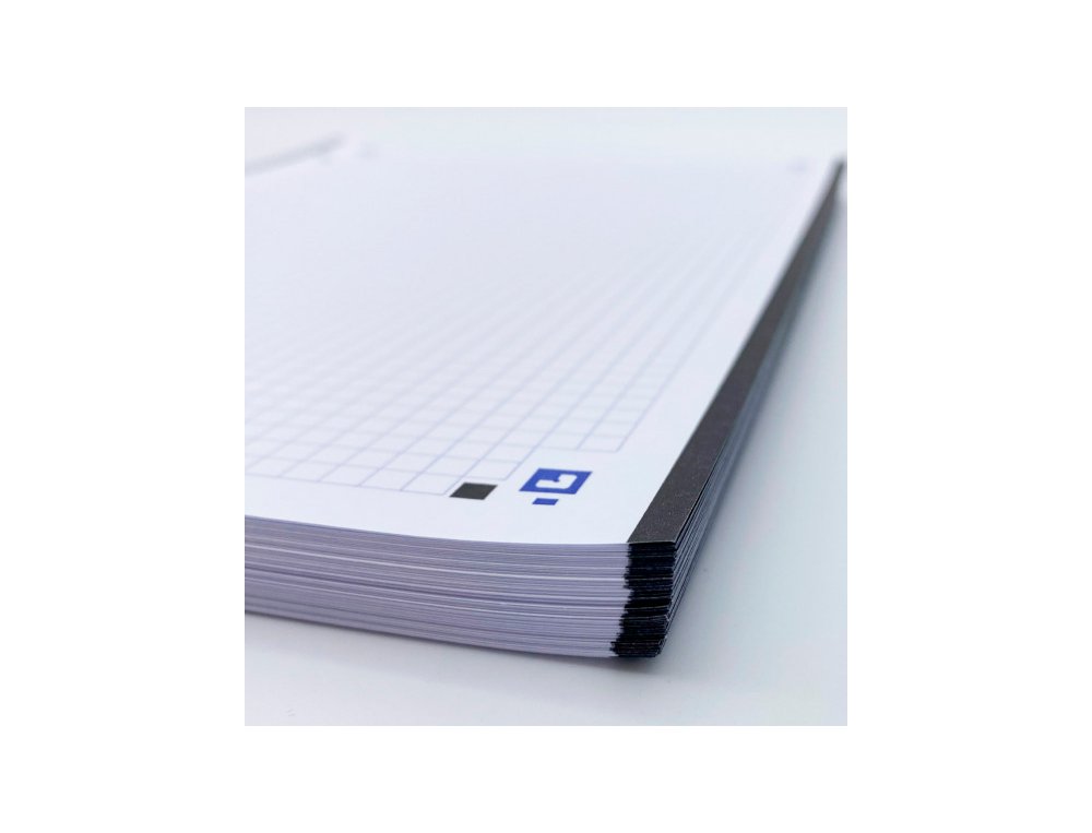 RECAMBIO OXFORD DINA4 4 TALADROS cuadricula 5X5 MM 100 Hojas NEGRO