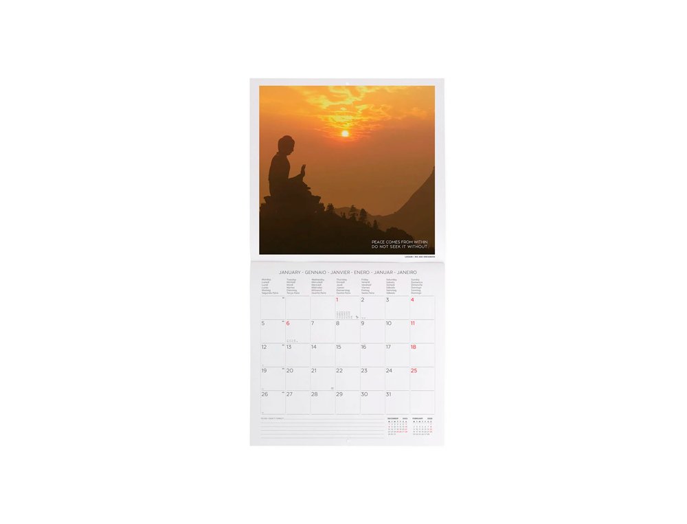 CALENDARIO ALMANAQUE 30X29 PEACE OF MIND APHORISMS