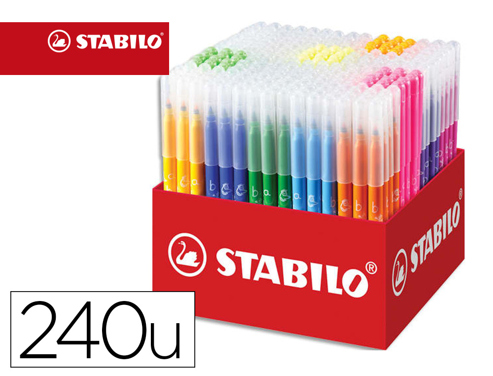 LAPICES DE COLORES STABILO TRIO AZ SCHOOL PACK DE 240 UNIDADES SURTIDAS 20 COLORES