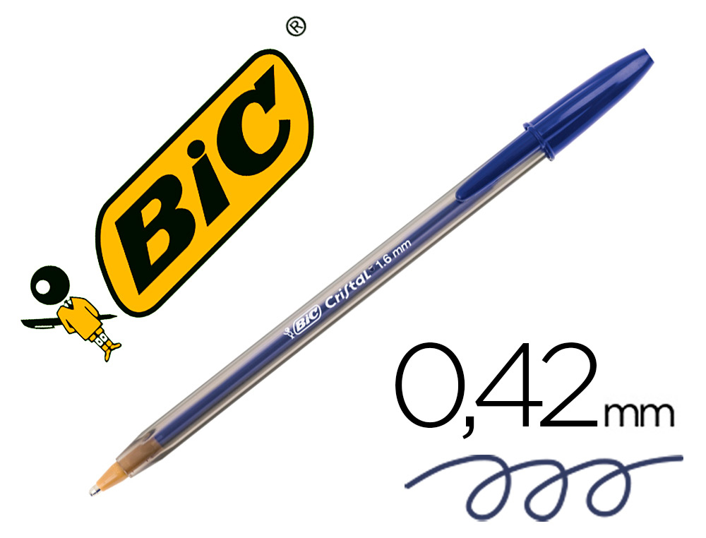 BOLIGRAFO BIC CRISTAL FINE 0,80MM AZUL 2,10€