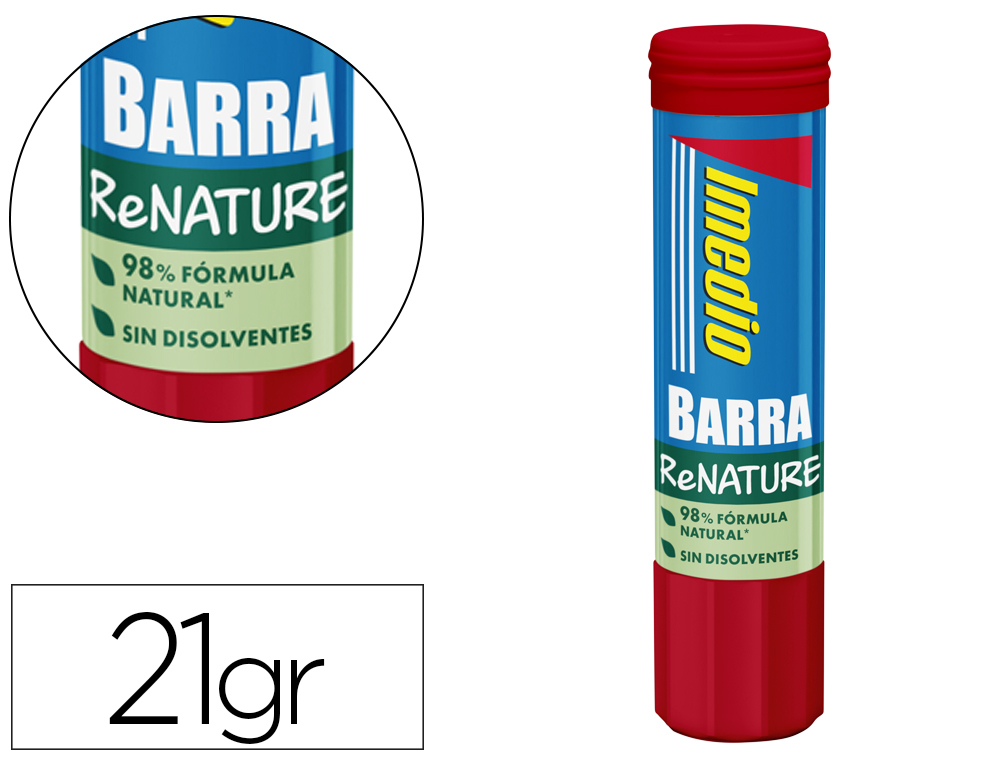 PEGAMENTO IMEDIO EN BARRA RENATURE SIN DISOLVENTES 21 GR
