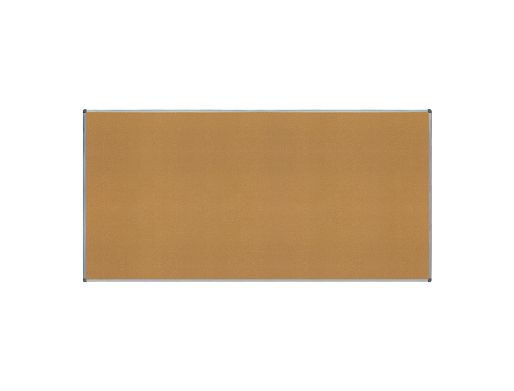 PIZARRA CORCHO ROCADA MARCO ALUMINIO CON CANTONERAS 120X240 CM