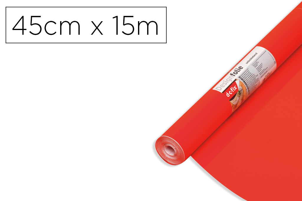 ROLLO ADHESIVO D-C-FIX BERMELLON ANCHO 45 CM LARGO 15 MT