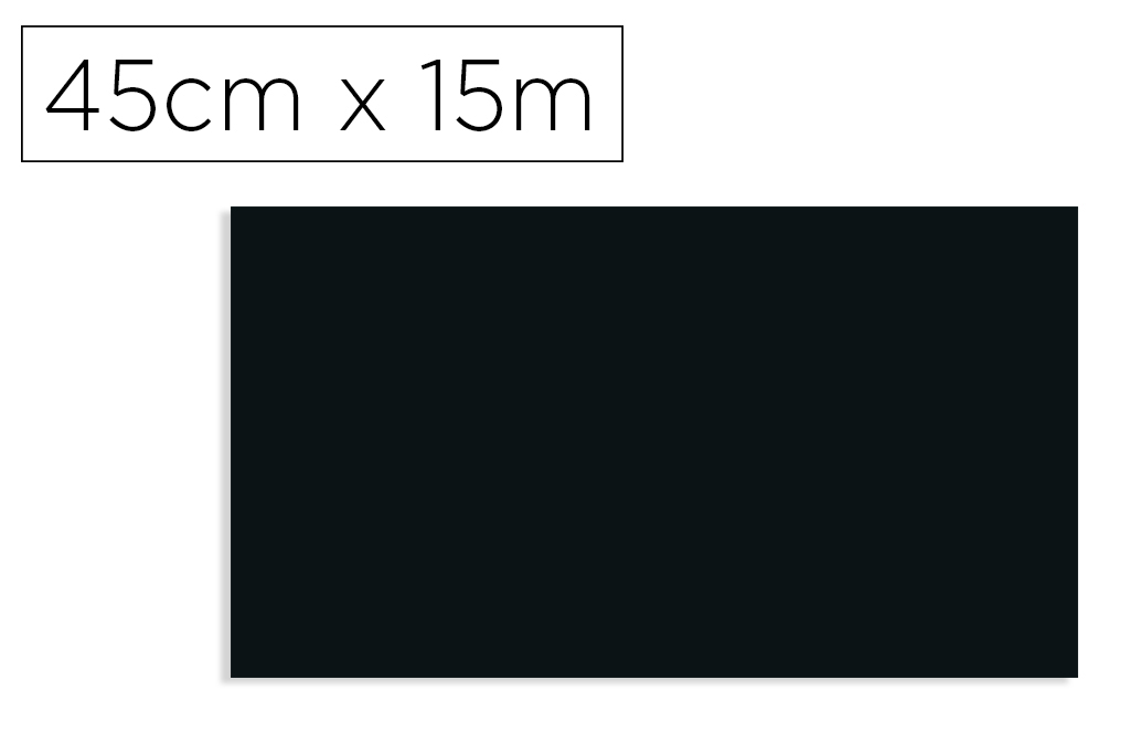 ROLLO ADHESIVO D-C-FIX NEGRO ANCHO 45 CM LARGO 15 MT