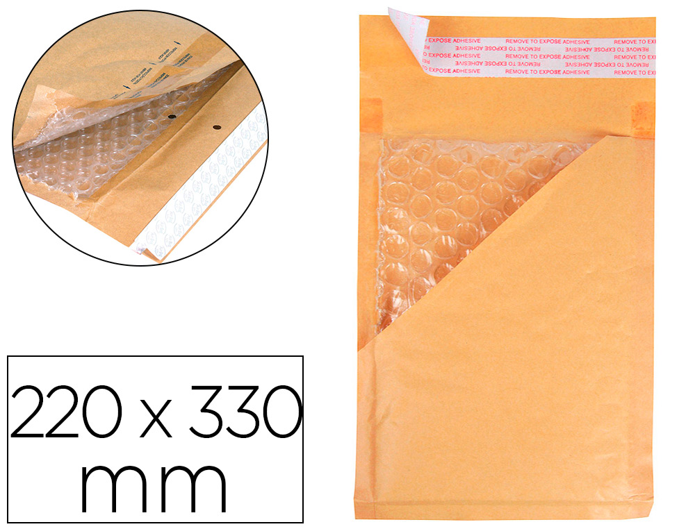 SOBRE BURBUJAS CREMA Q-CONNECT F/3 220 X 330 MM