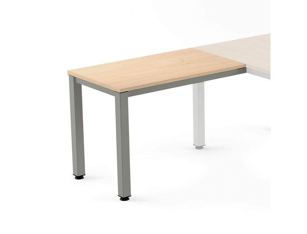 ALA PARA MESA ROCADA SERIE EXECUTIVE 60X 100 CM DERECHA O IZQUIERDA ACABADO AD01 ALUMINIO/ HAYA
