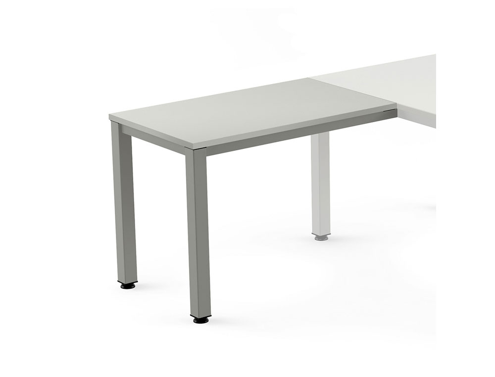ALA PARA MESA ROCADA SERIE EXECUTIVE 60X 100 CM DERECHA O IZQUIERDA ACABADO AD02 ALUMINIO/ GRIS