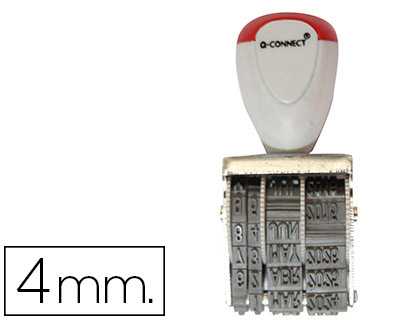 FECHADOR Q-CONNECT CON BANDA INCLUIDO DIA-MES-AO 4MM