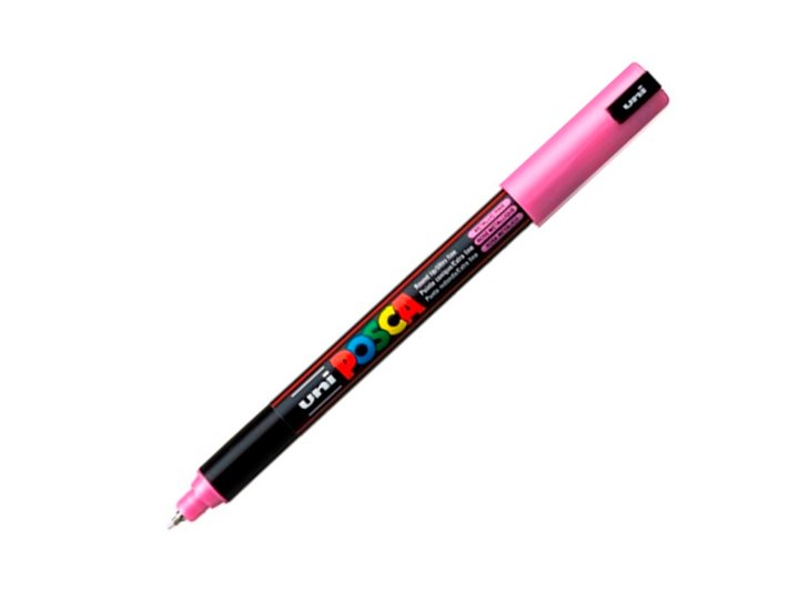 ROTULADOR UNI BALL POSCA FINO 0.7 MM ROSA METALICO