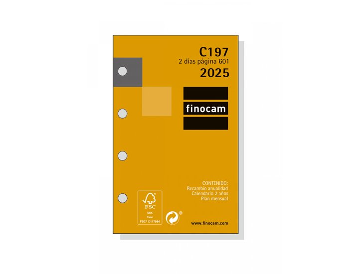 RECAMBIO AGENDA FINOCAM 601 AO 2 DIA/PAGINA