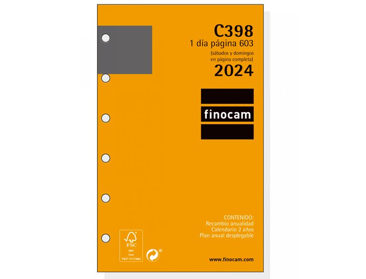 RECAMBIO AGENDA  603 AO 1 DIA/PAGINA
