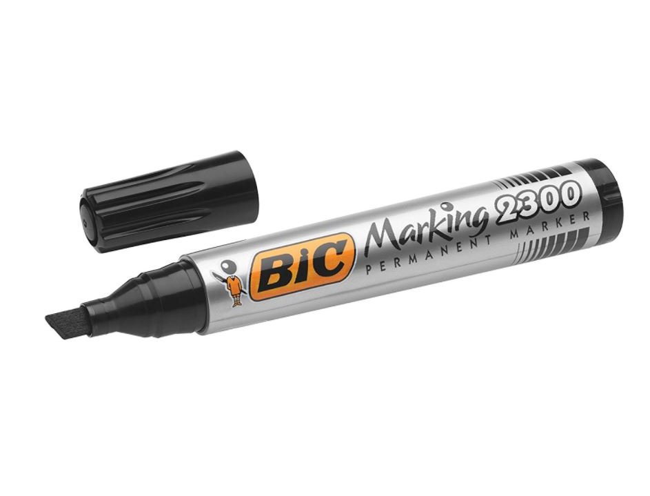 ROTULADOR BIC PERMANENTE BISELADO 2300 2,5MM NEGRO