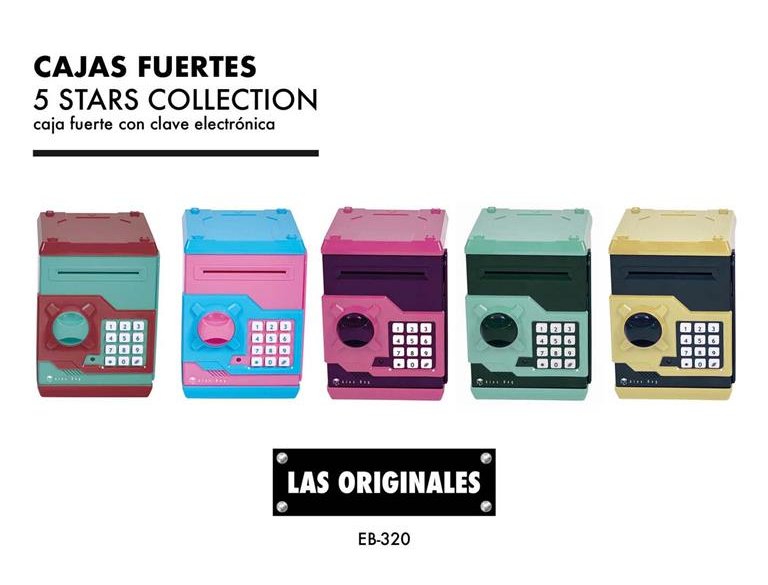 CAJA FUERTE CON CLAVE BILLETES COLORES