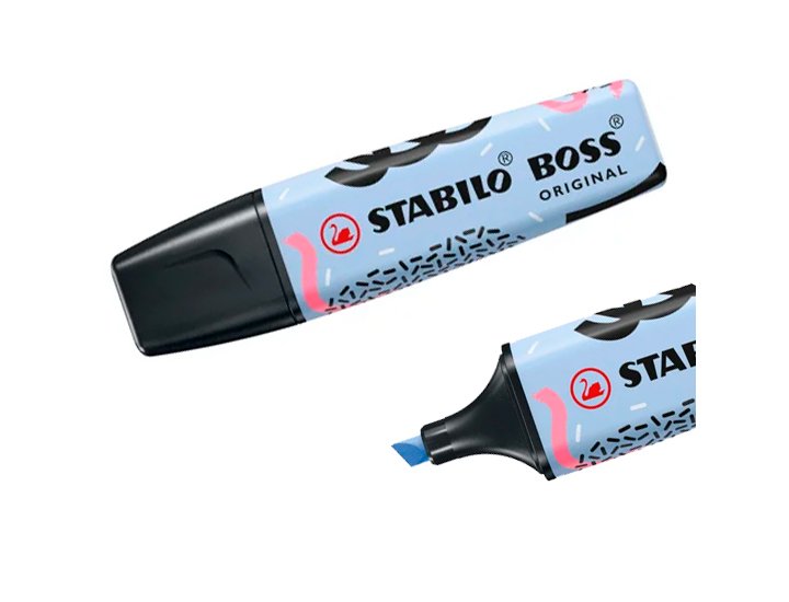 ROTULADOR FLUOR STABILOBOSS ORIGINAL DE JU SCHNEE AZUL NUBLADO