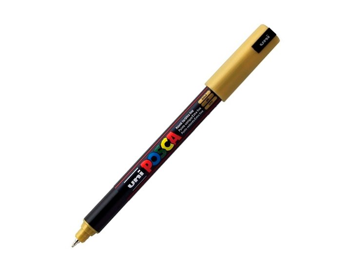 ROTULADOR UNI BALL POSCA FINO 0.7 MM ORO