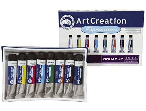 TEMPERA TUBO CAJA ART CREATION 12ML 08 COLORES