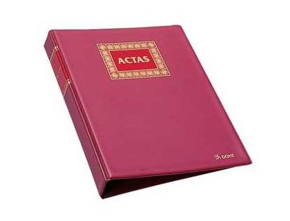 LIBRO CONTABILIDAD ACTAS DINA4 CON 4 ANILLAS 100 HOJAS DOHE