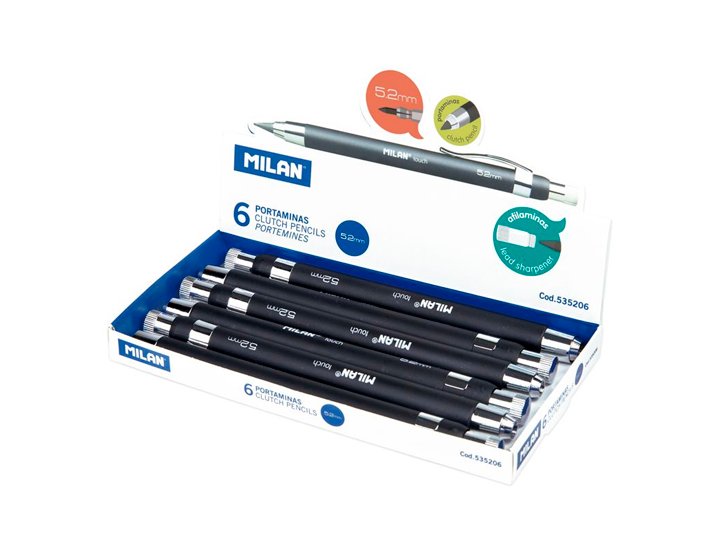 PORTAMINAS MINA GRUESA 5.2 MM TACTO GOMA CLIP