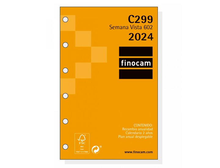 RECAMBIO AGENDA  602 AO SEMANA/VISTA