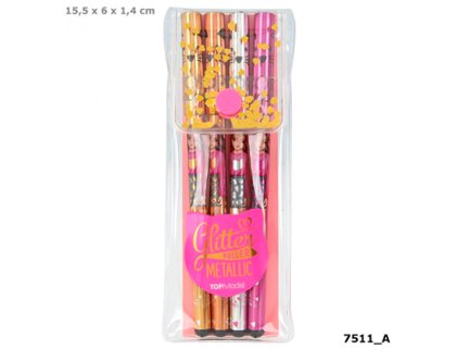 SET ROTULADORES DE GEL 4 COLORES METALICOS TOP MODEL