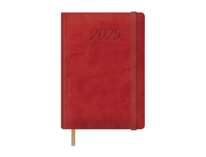 AGENDA ANUAL ENCUADERNADA 150X210 MM DIA PAGINA DOHE SAMBA ROJO