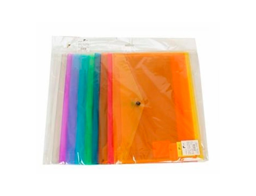 DOSSIER SOBRE CON BROCHE DINA4 PACK 10 COLORES SURTIDOS PRYSE