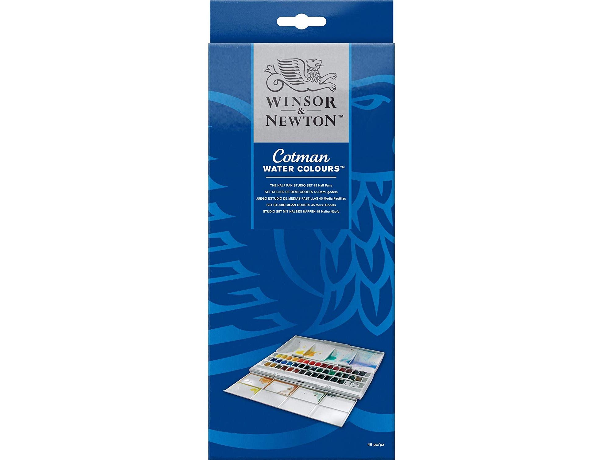 ACUARELA CAJA Winsor  and  Newton COTMAN 45 PASTILLAS MEDIO GODET