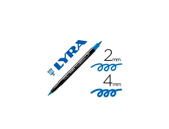 ROTULADOR DUAL BRUSHPEN LYRA AZUL COBALTO