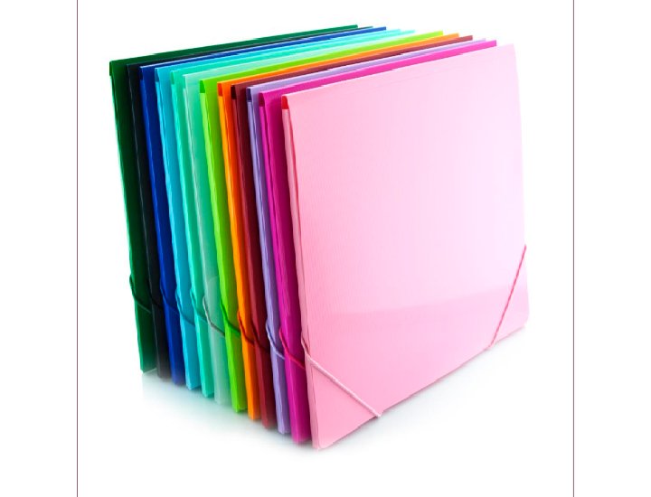 CARPETA DIBUJO PLASTICO CON GOMAS DIN A4+ LOMO 1CM OFFICE BOX COLORLINE