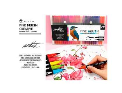 ROTULADOR DOBLE PUNTA PROMARKER LUXURY CANVAS ARTIST NEGRO ESTUCHE  70 Piezas