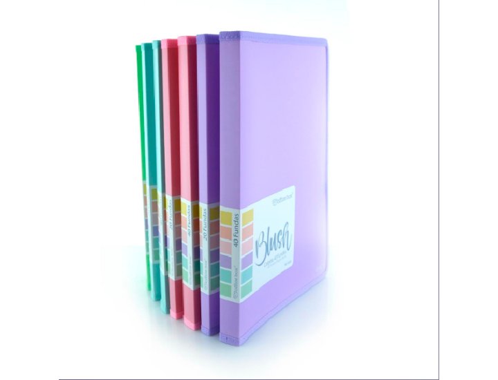 CARPETA FUNDAS DINA4 20 FUNDAS TAPAS Polipropileno OFFICE BOX BLUSH COLORES PASTEL SURTIDO