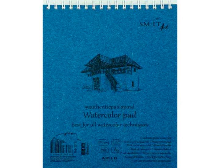 BLOC DE DIBUJO ACUARELA ESPIRAL DINA4 280 Gramos 35 HOJAS SM LT