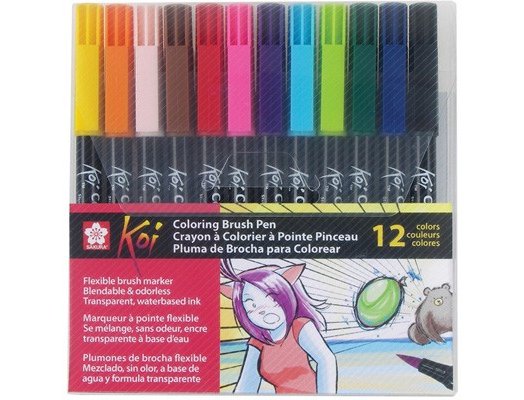 ROTULADOR KOI COLOR PINCEL BRUSH SET PACK 12
