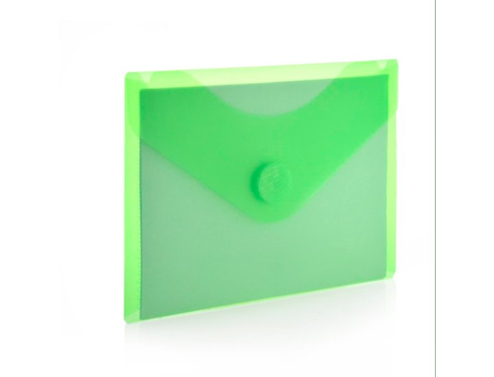 DOSSIER BOLSA VELCRO DINA6 OFFICE BOX TRANSPARENTE VERDE